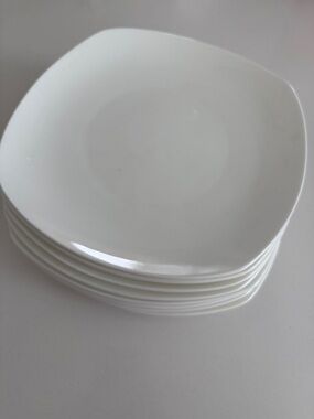 Gorham 1831 Boulder Creek White Square Salad Plate 8 3/8” Microwave Dishwasher